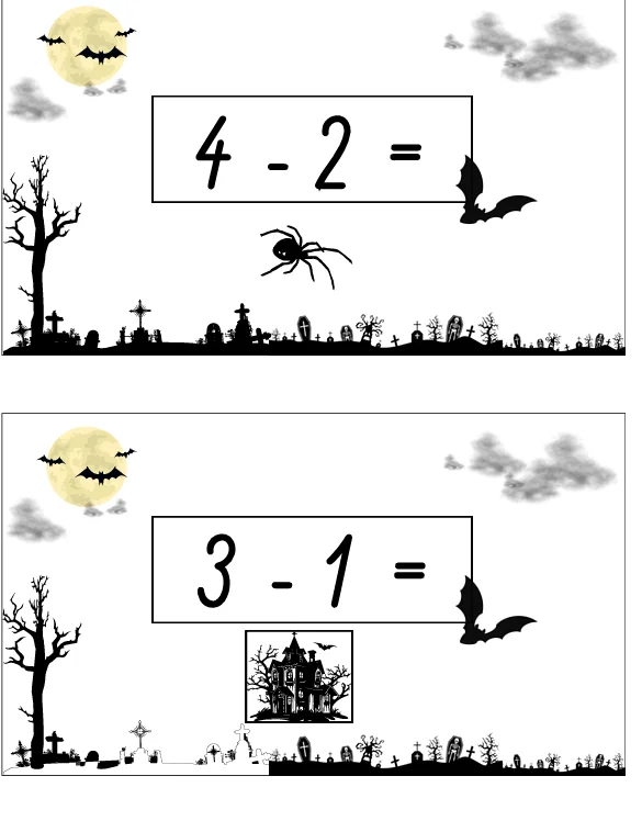 Matematický běhací diktát - HALLOWEEN - 1. TŘÍDA – náhled 2