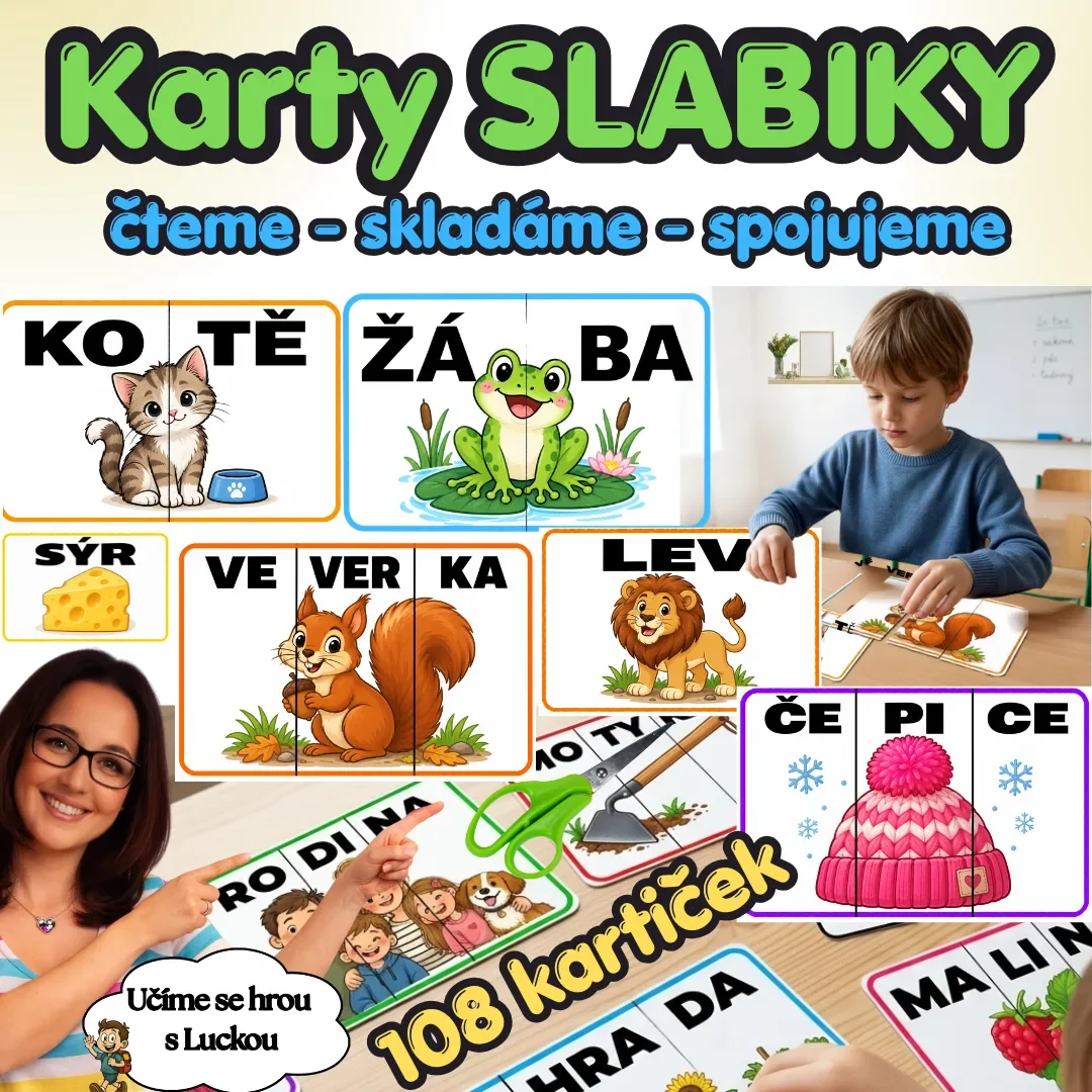 Slabiky - kartičky