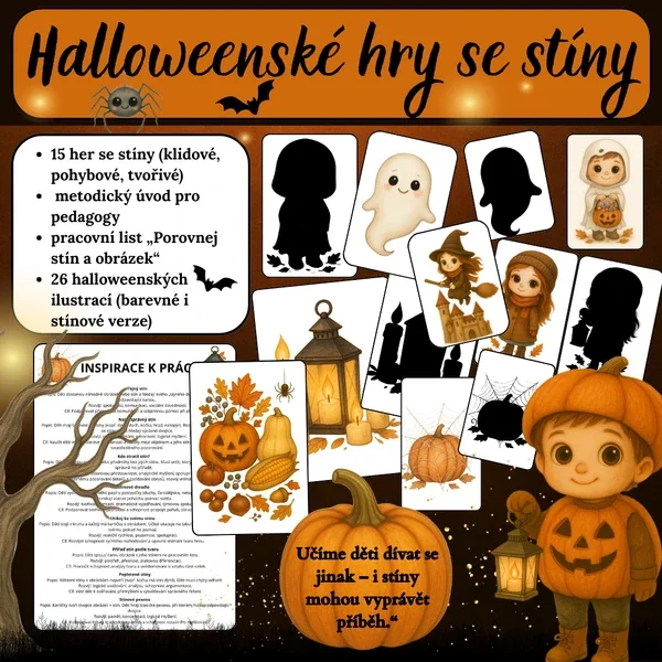 HALLOWEENSKÉ HRY SE STÍNY - Zábavné podzimní aktivity pro MŠ a 1. třídu!