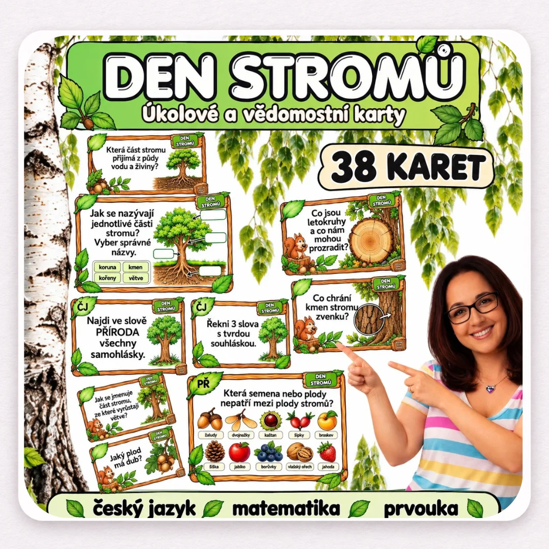 DEN STROMŮ - úkolové a vědomostní karty