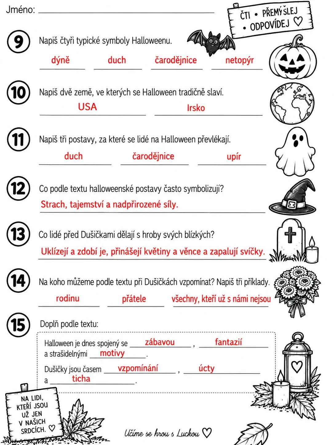 Halloween a Dušičky – běhačka s porozuměním – náhled 8