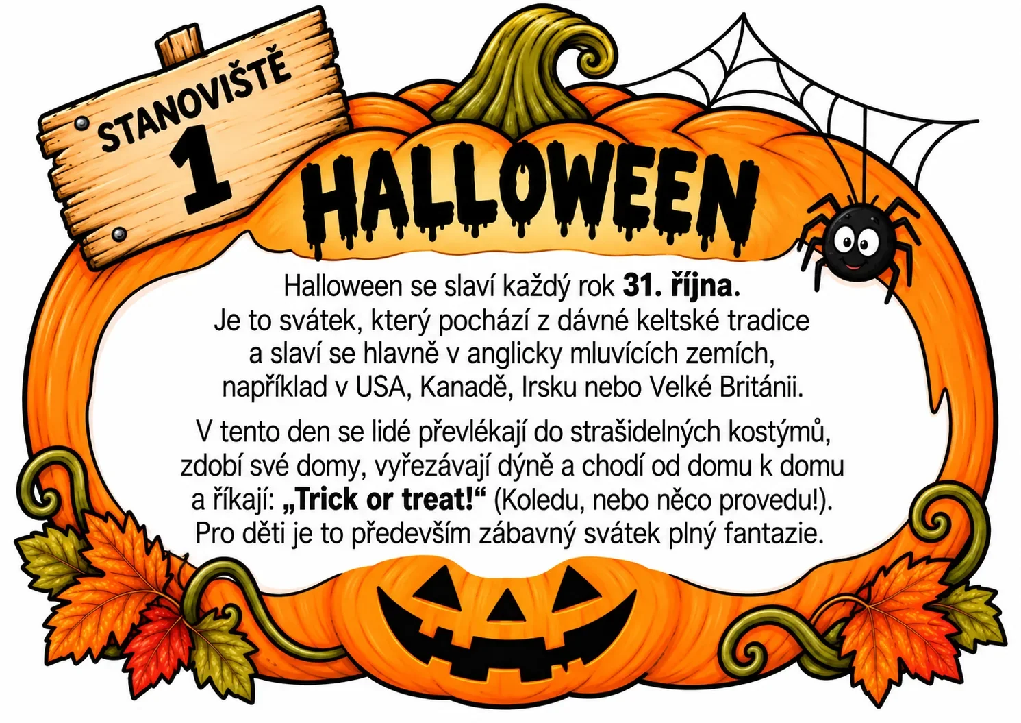 Halloween a Dušičky – běhačka s porozuměním – náhled 2