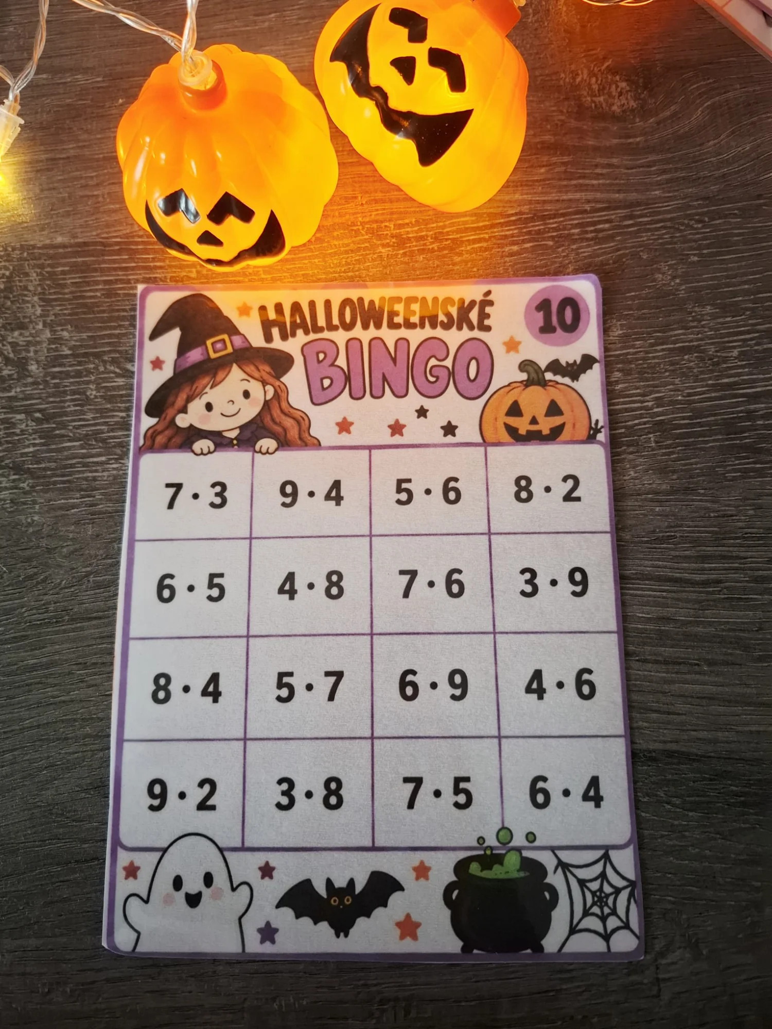BINGO HALLOWEEN - násobilka 1-10 – náhled 4