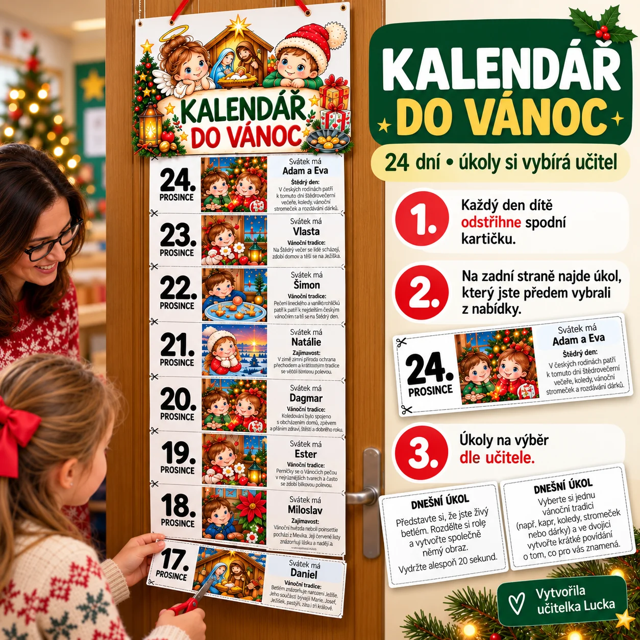 ADVENTNÍ KALENDÁŘ, – 24 dní plných vánočních tradic, zajímavostí a úkolů