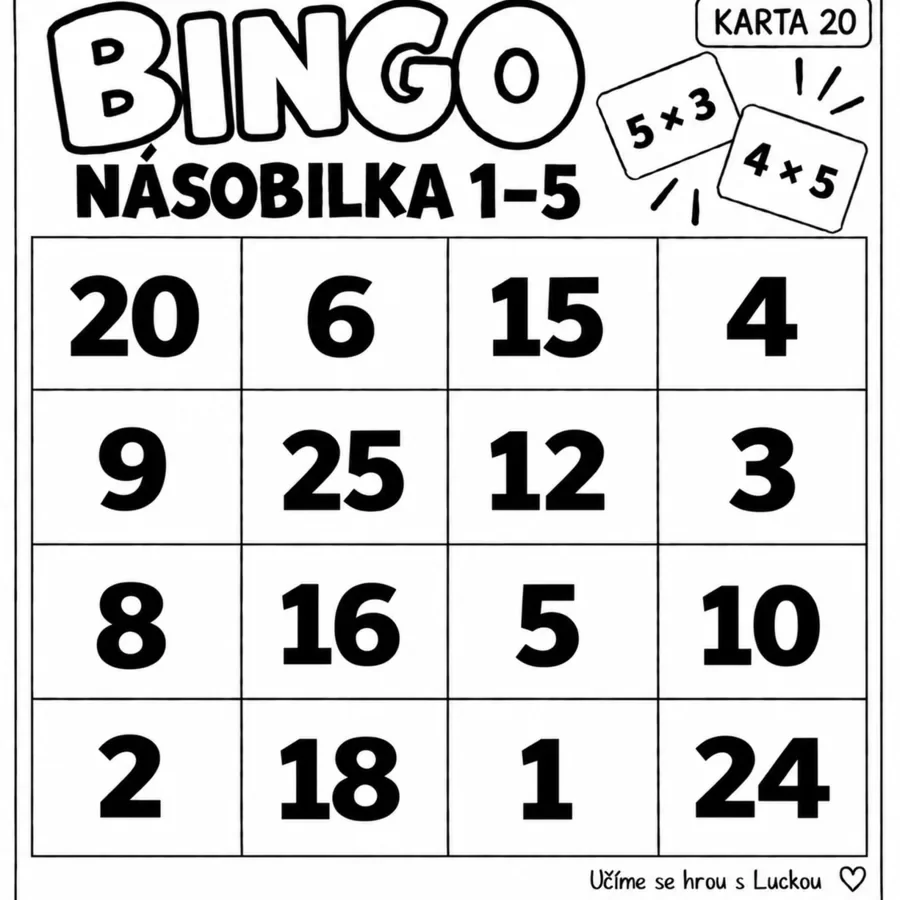 BINGO - NÁSOBENÍ A DĚLENÍ HROU – náhled 3