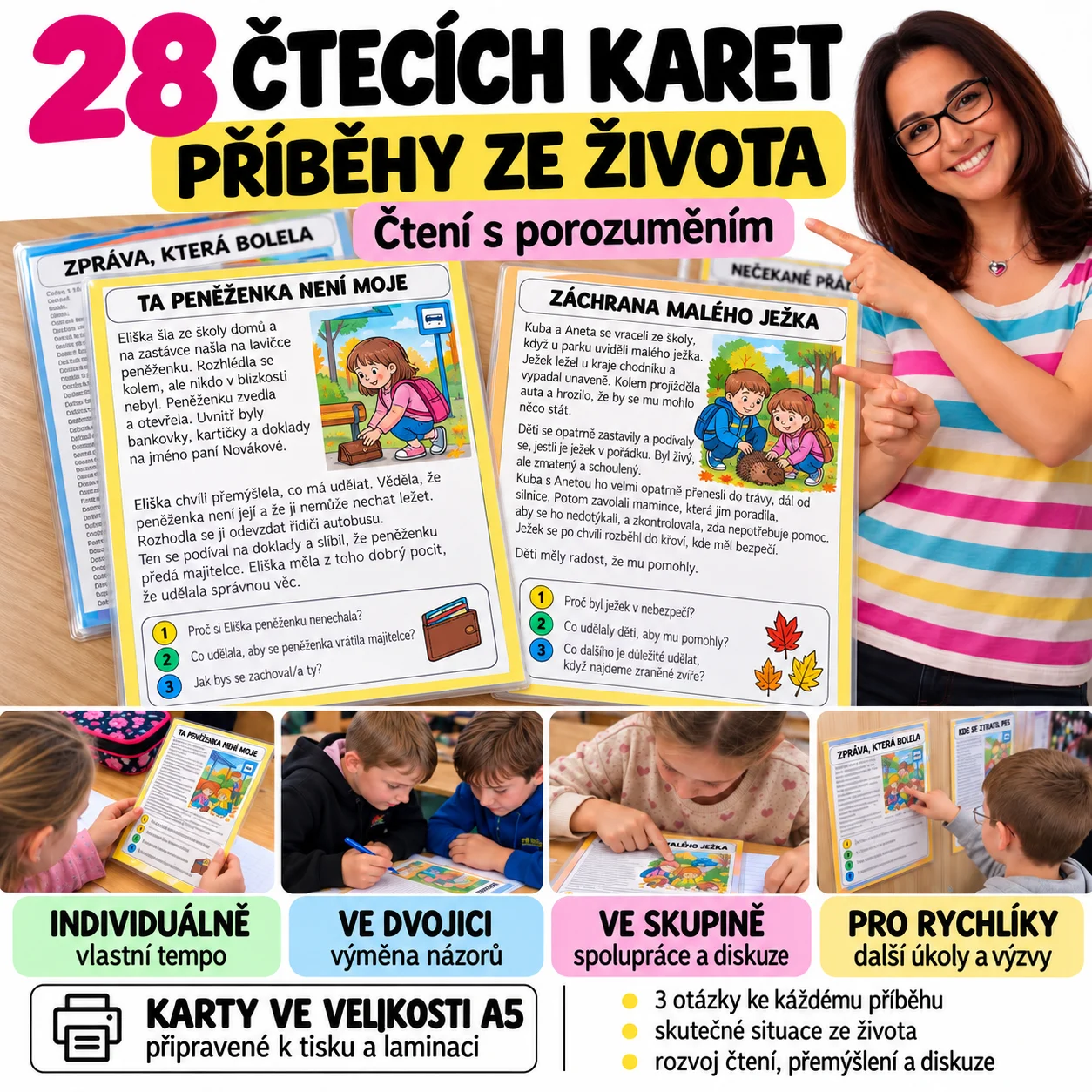 Příběhové karty ze života – čtení s porozuměním