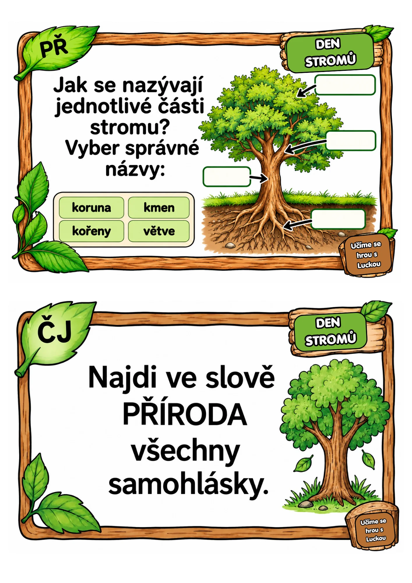 DEN STROMŮ - úkolové a vědomostní karty – náhled 2
