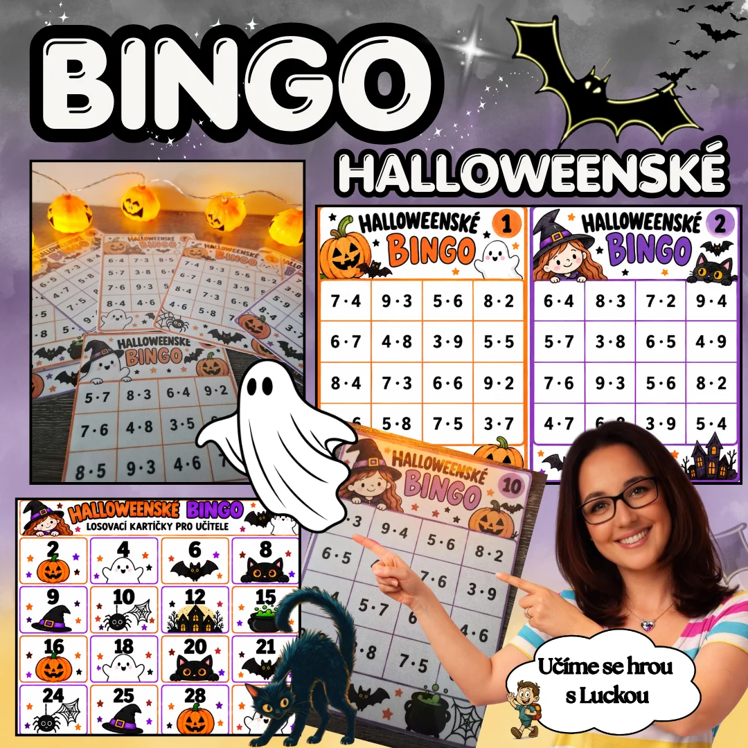 BINGO HALLOWEEN - násobilka 1-10 – náhled 3