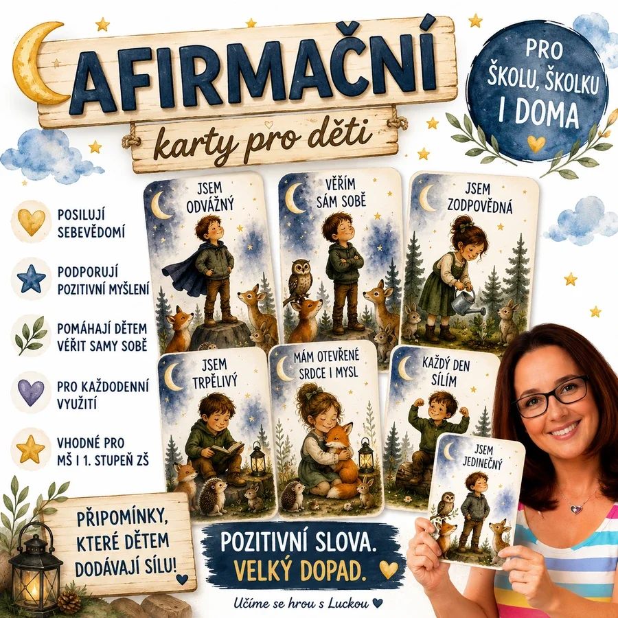 AFIRMAČNÍ KARTY - rozvoj sebevědomí, emocí a pozitivního myšlení