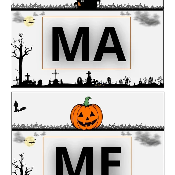 HALLOWEEN - běhací diktát - 1. třída - Slabiky – náhled 5