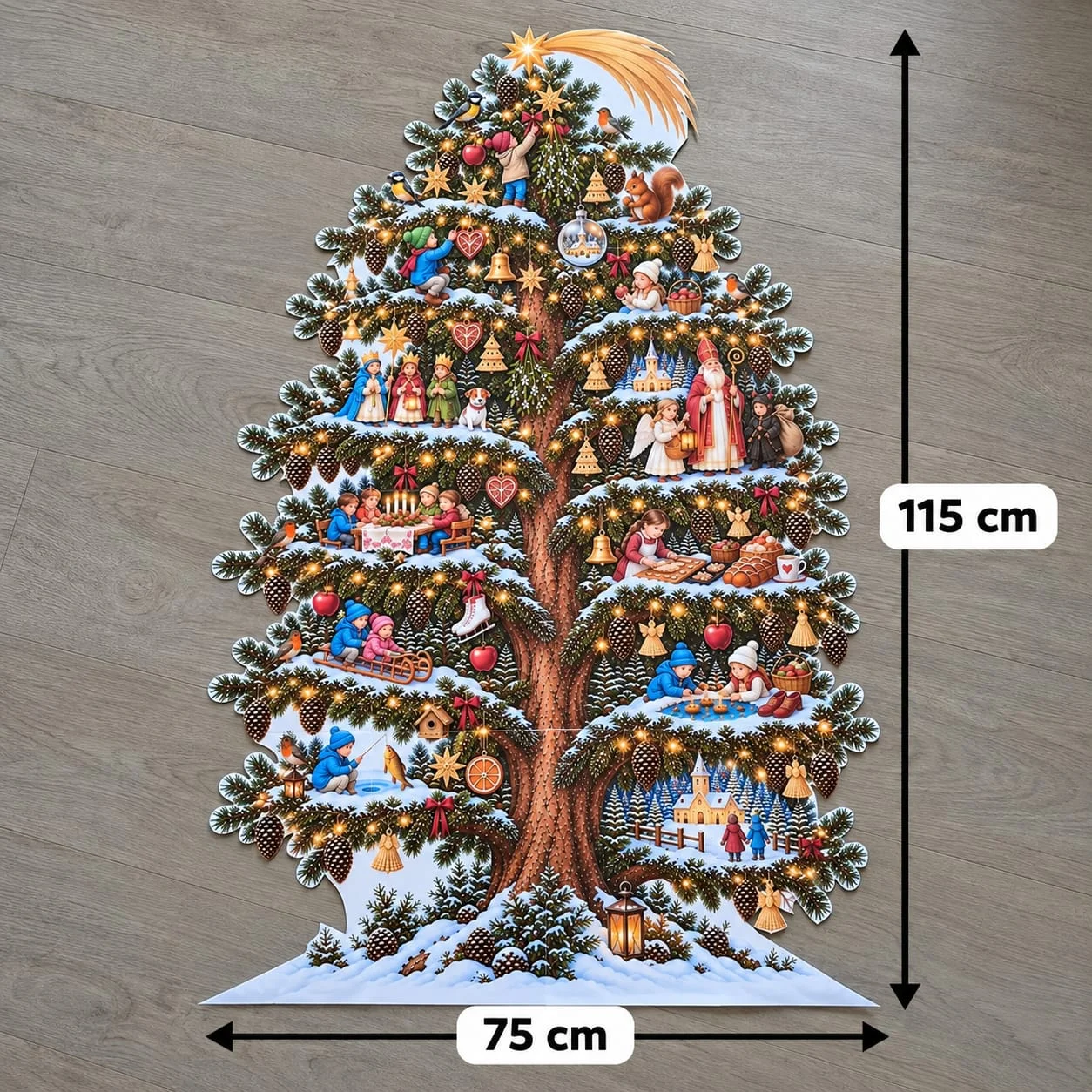STROM VÁNOČNÍCH TRADIC 115cm/75cm – náhled 8
