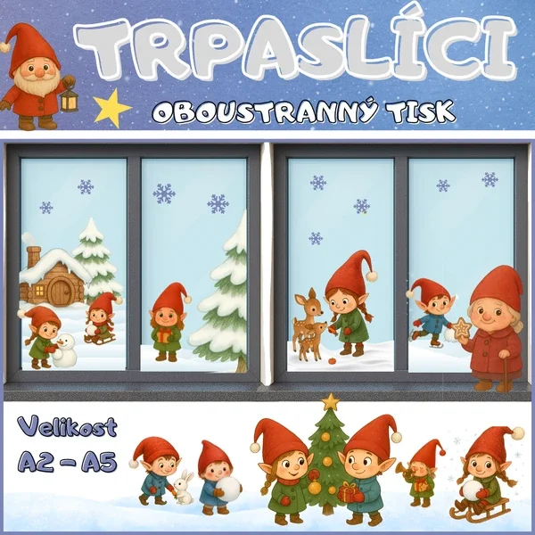 Trpaslíci - zima - výzdoba