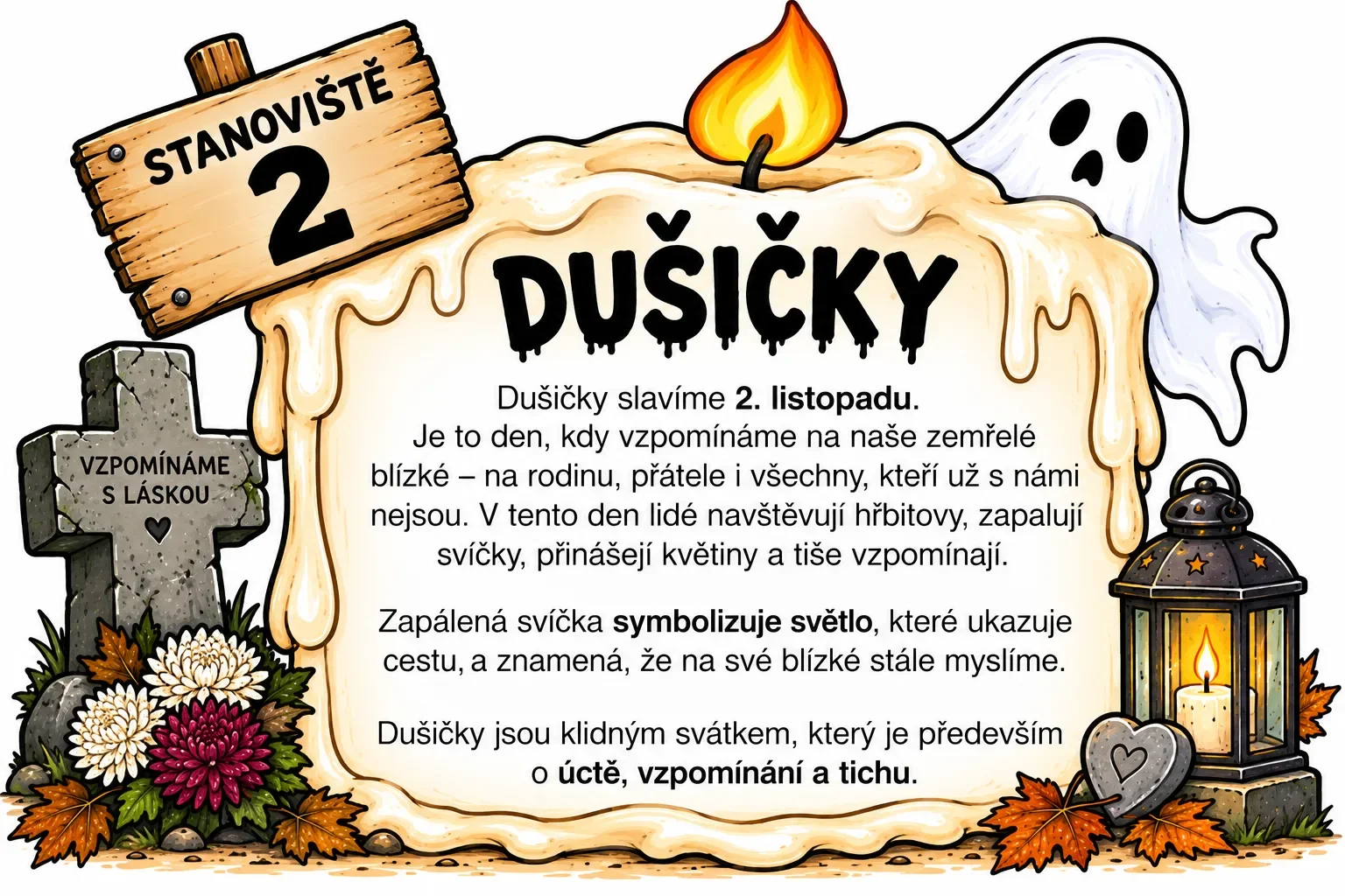 Halloween a Dušičky – běhačka s porozuměním – náhled 3
