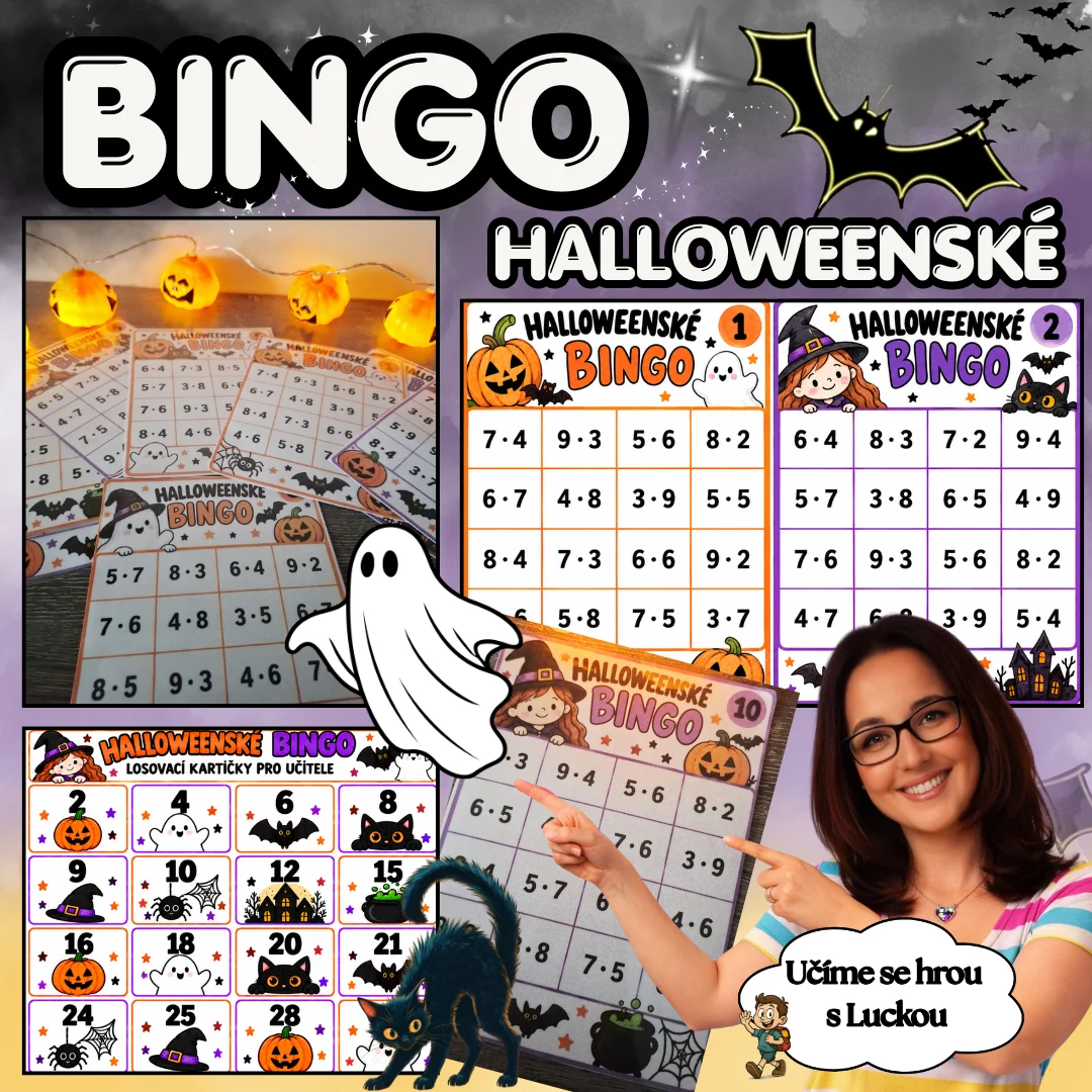 BINGO HALLOWEEN - násobilka 1-10