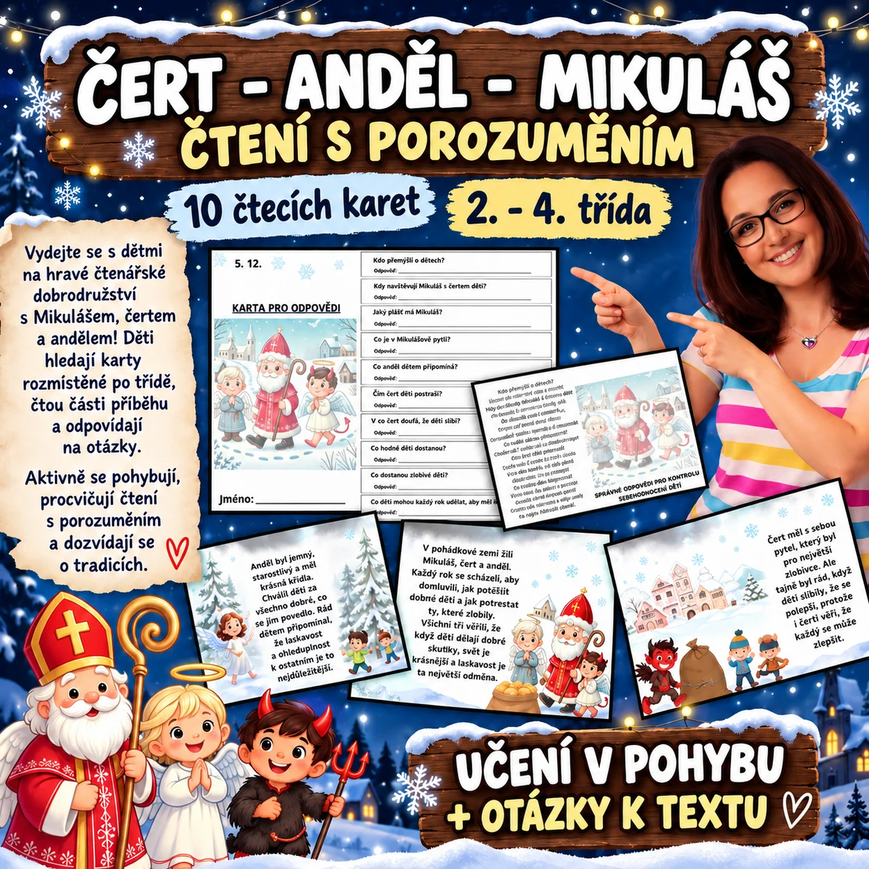 Mikuláš - 5.prosince - čtení s porozuměním