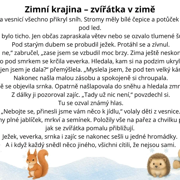 Čtení s porozuměním - ZIMA – náhled 2