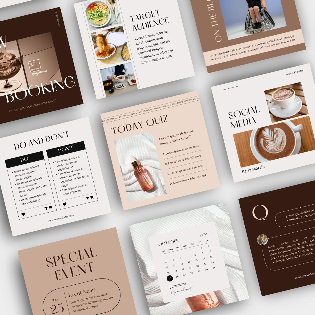 50 Mocha Mousse šablona pro Instagram  - editovatelné v Canvě - obrázek 2