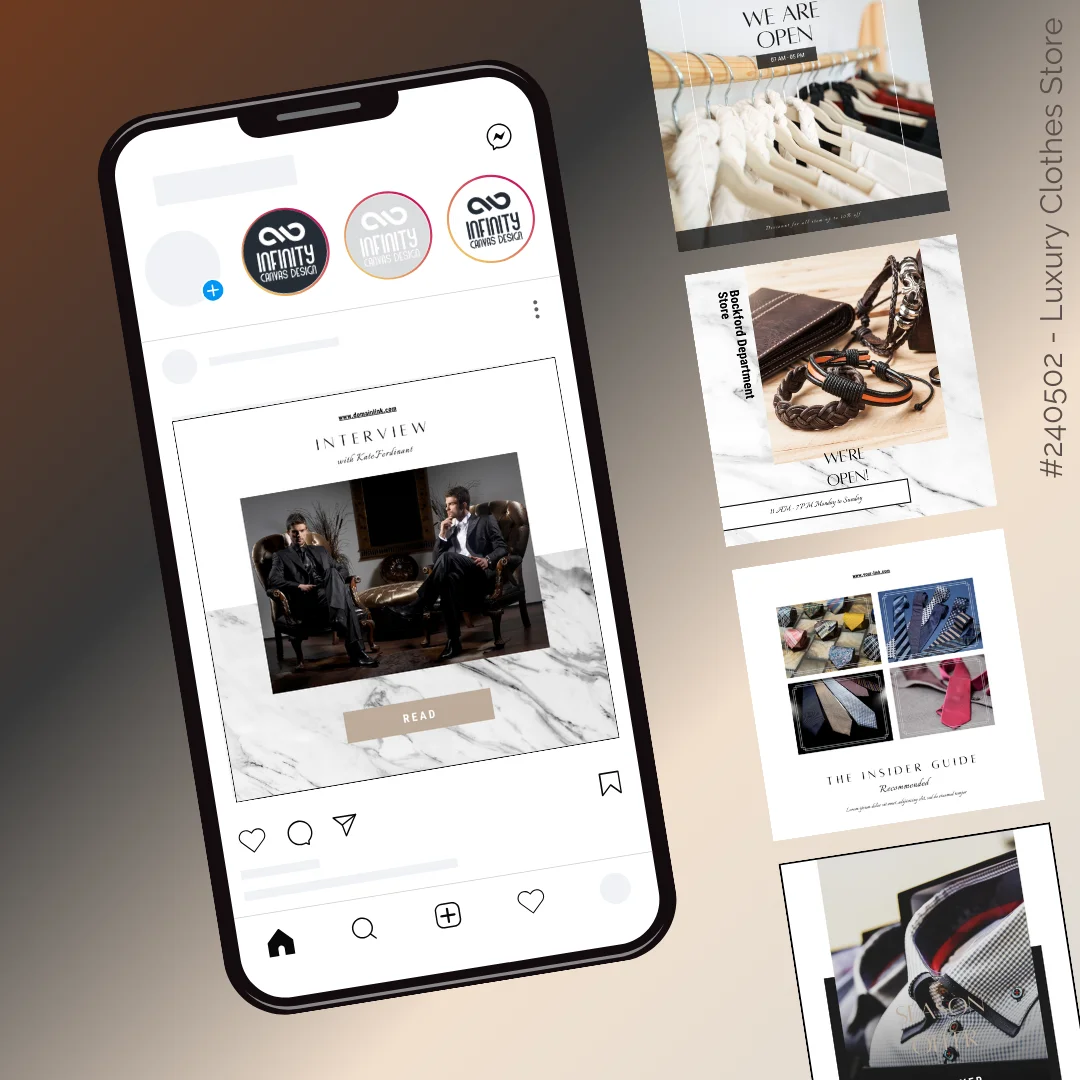 60 Luxury clothing store Instagram posts